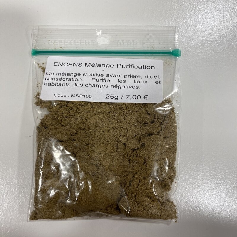 Encens résine Purification