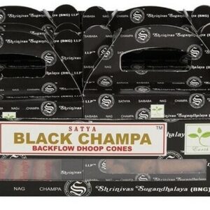 Cônes d'encens Satya à refoulement Black Champa
