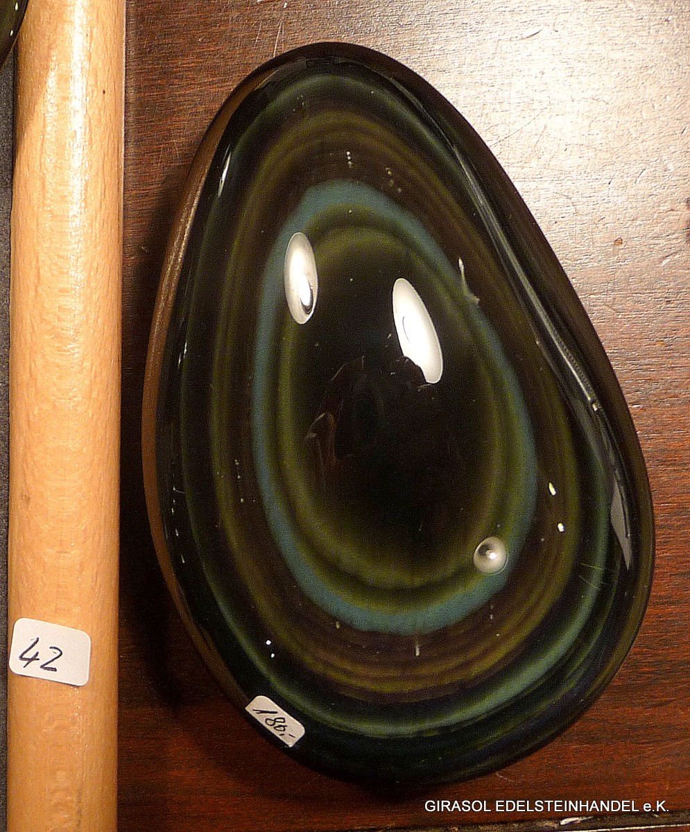 Galet 298g obsidienne oeil celeste