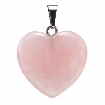 coeur en quartz rose