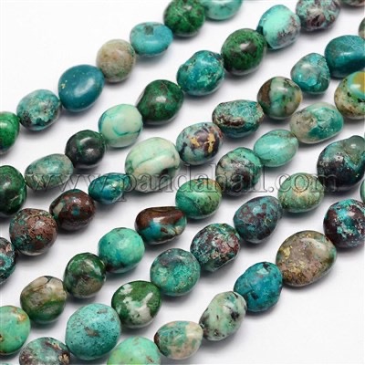 BRACELET Chrysocolle perles pierre roulées