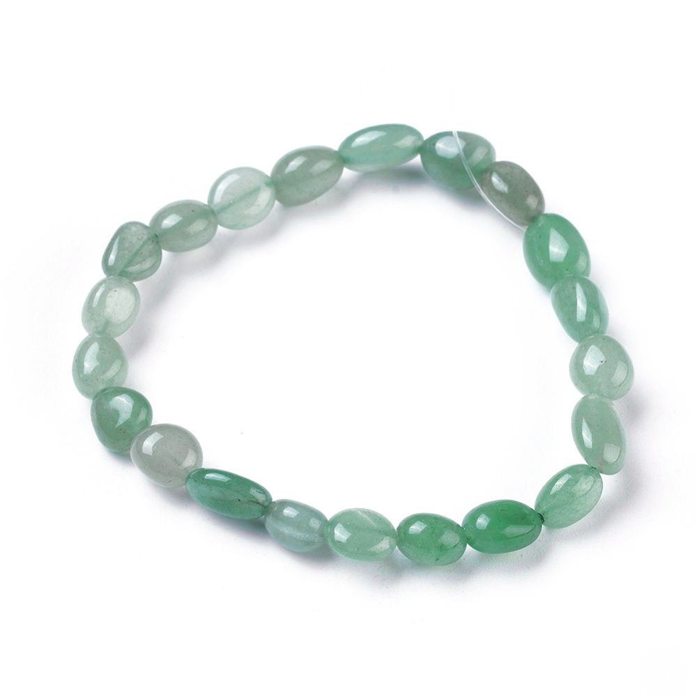 BRACELET Aventurine verts naturels perles pierre roulées