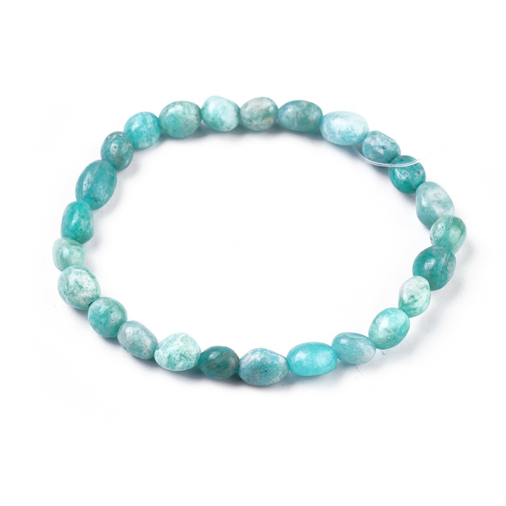 BRACELET Amazonite perles pierre roulées
