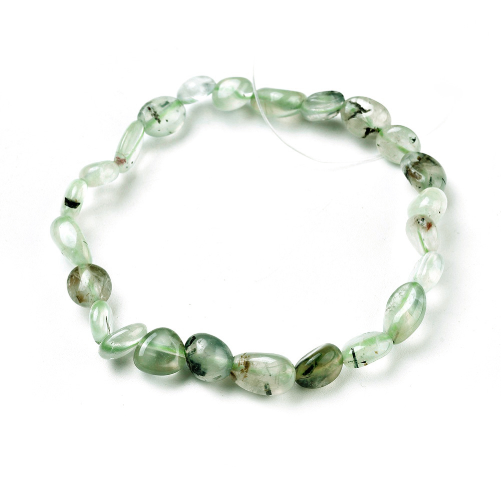 BRACELET Préhnite naturelles perles pierre roulées